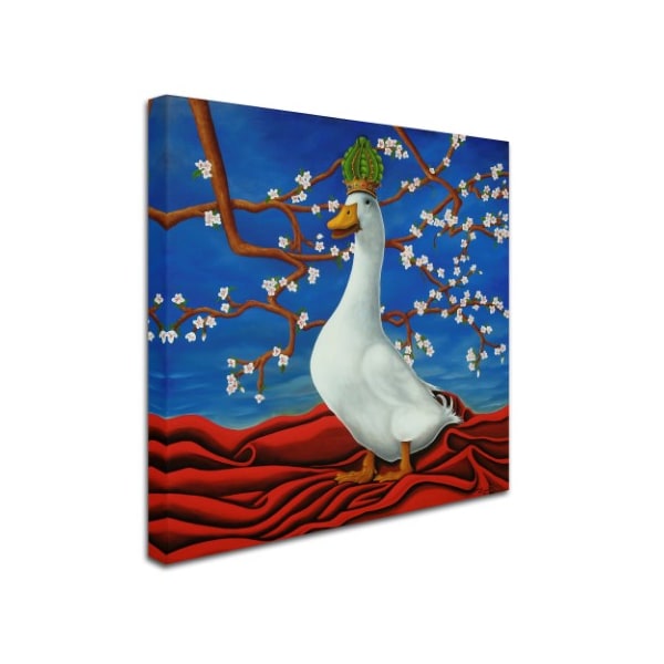 Ryan Rice Fine Art 'Peking Duck (Pea King Duck)' Canvas Art,18x18